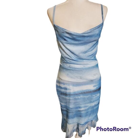 NWT Boohoo light blue Cowl Neck mini dress Large - Picture 10 of 10